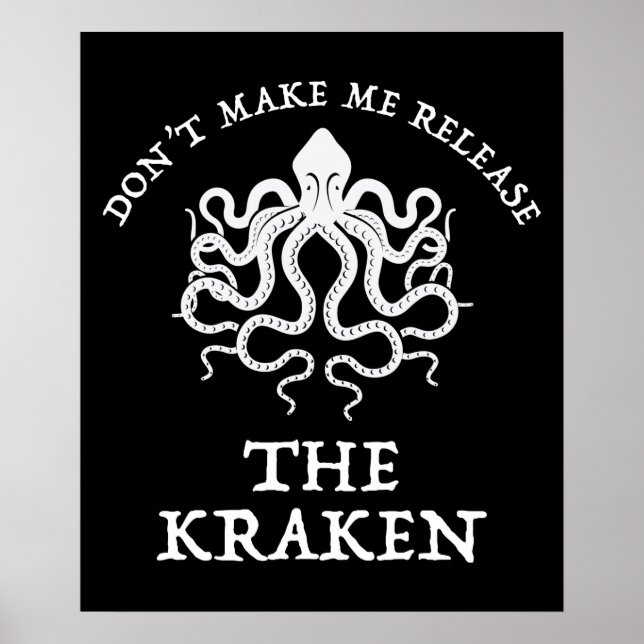 Poster Não me faça soltar o Kraken (Frente)