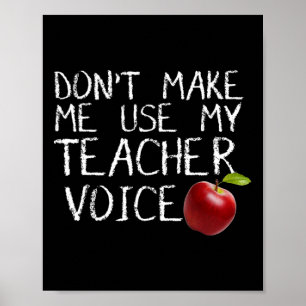 Poster Não me faça usar minha diversão de voz do professo