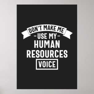 Poster não me faça usar minha voz dela, trabalho engraçad