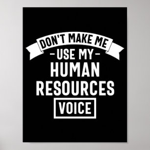 Poster não me faça usar minha voz dela, trabalho engraçad