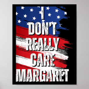 Poster Não Me Importo Com Margaret Engraçado Jd Vance Mem