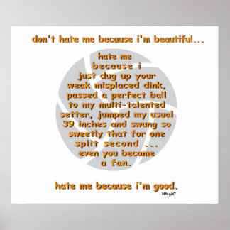 Póster Não me odeie VOLLEYBALL