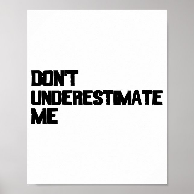 Poster Não Me Subestime  (Frente)