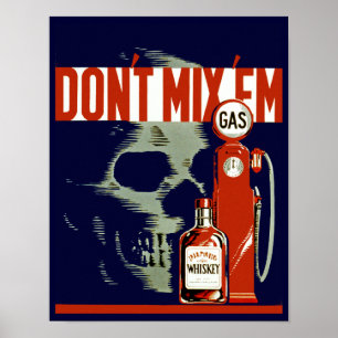 Poster Não misture o Em