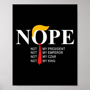 Poster Não Não É Meu Presidente Rei Engraçado Trump 