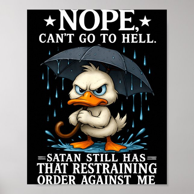 Poster Não, não posso ir para o inferno, Satanás ainda te (Frente)