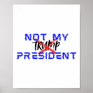 Poster Não o meu Presidente (diga não ao facismo)