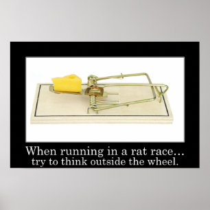 Póster Não obtenha colado na competição desenfreada (L