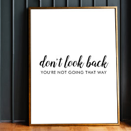 Poster Não olhe para trás | Uplifação moderna de citação 