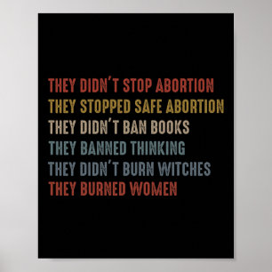 Poster Não pararam o aborto, pararam com a mulher feminis