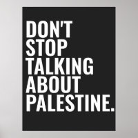 não pare de falar sobre a palestina Basic White