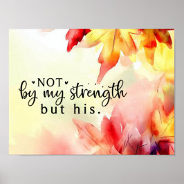 Poster Não pela minha força, mas pela sua citação de Bíbl