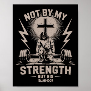 Poster Não Pela Minha Força, Mas Pelo Seu Engraçado Traba