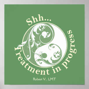 Póster Não perturbe Yin e Yang