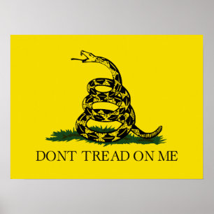 Poster Não pisar no meu sinalizador Gadsden
