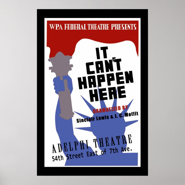 Poster Não Pode Acontecer Aqui WPA (Frente)