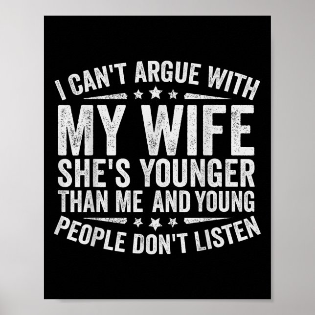 Poster Não posso discutir com a minha esposa. Ela é Pesso (Frente)