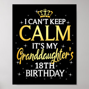Poster Não Posso Manter a Calma É o Aniversário de 18 Ano