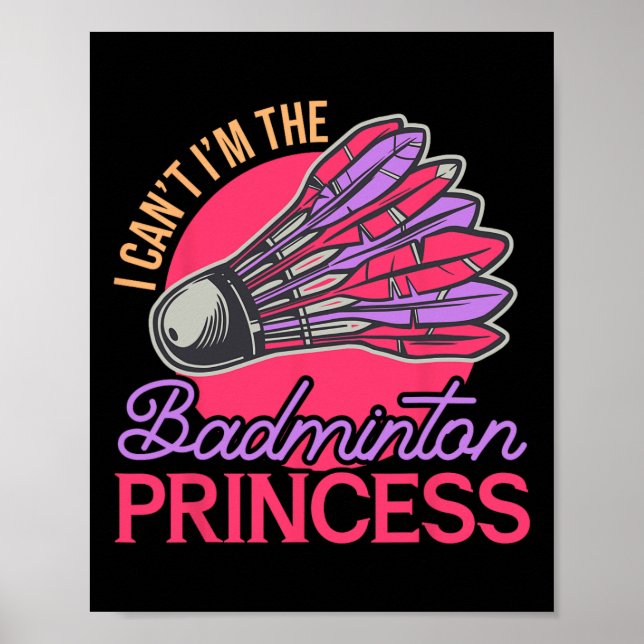 Poster Não posso ser a Princesa de Badminton, que joga Sh (Frente)