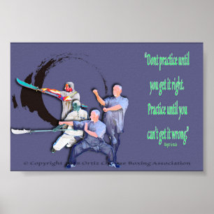 Poster Não pratique até você acertar