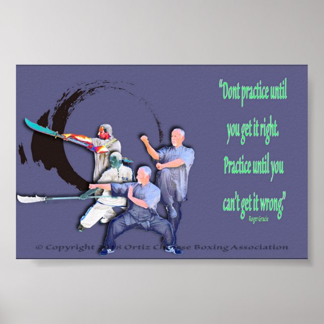 Poster Não pratique até você acertar (Frente)