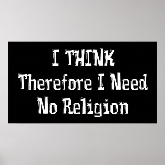 Póster Não precisa de religião (Frente)