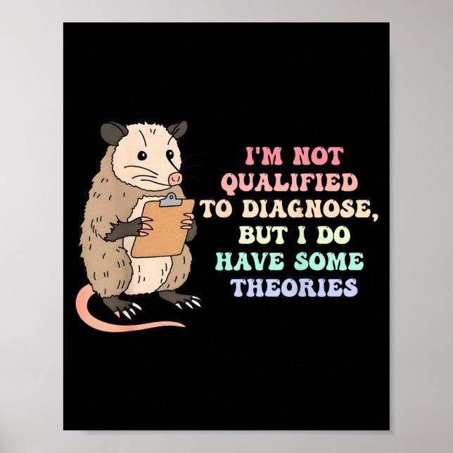 Poster Não qualificado para diagnosticar psicologia sarcá (Frente)