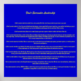 Póster Não renove a liderança - personalizada