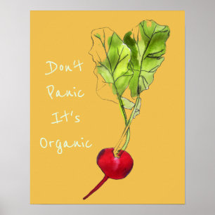 Poster Não se apavora é vegetal orgânico do rabanete d