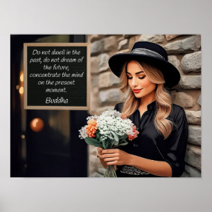 Poster Não se dobra no passado, citação de Buda