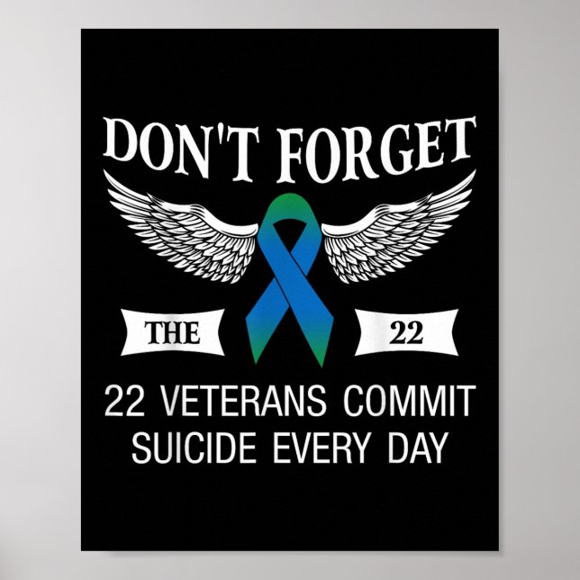 Poster Não Se Esqueça Da Consciência Do Suicídio Dos 22 V (Frente)