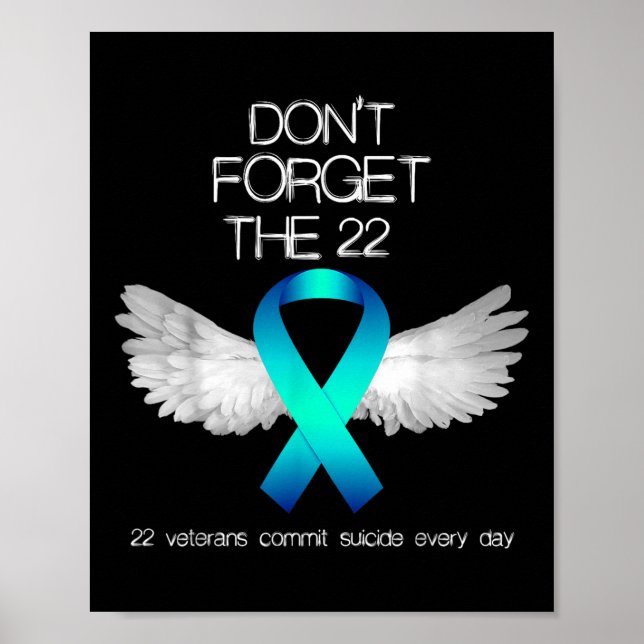 Poster Não Se Esqueça Da Consciência Do Suicídio Dos 22 V (Frente)