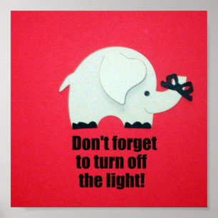 Póster Não se esqueça de apagar a luz!