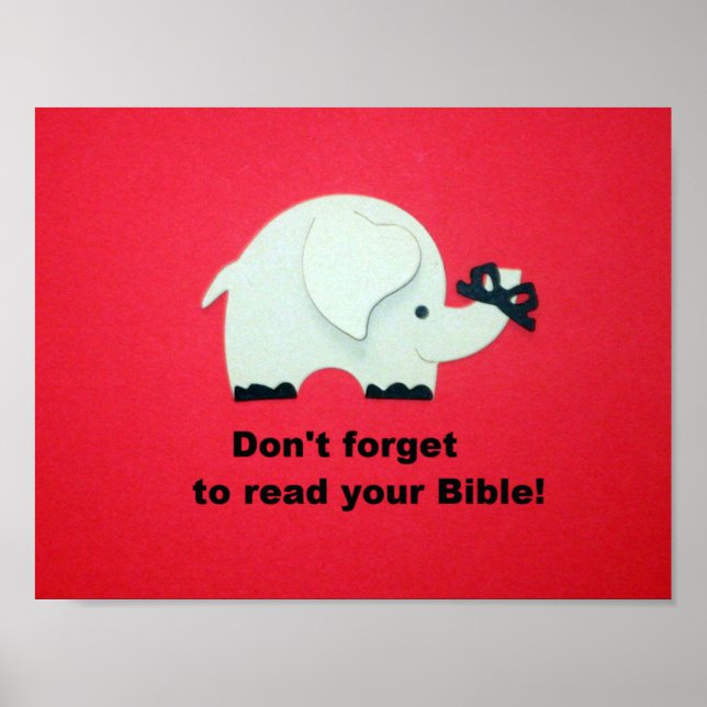 Póster Não se esqueça de ler sua Bíblia! (Frente)