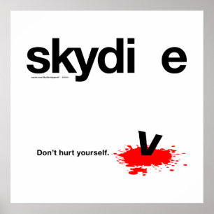 Póster Não se fira Skydiver