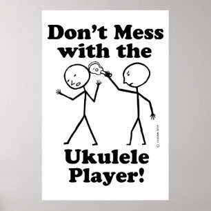Póster Não se meta com o jogador Ukulele
