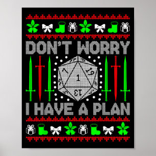 Poster Não se preocupe eu tenho plano Natal D20 mesa feia