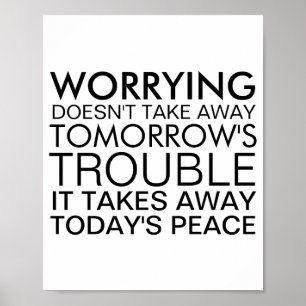 Poster Não se preocupe Mensagem positiva