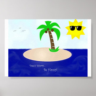 Póster Não se preocupe, seja feliz!