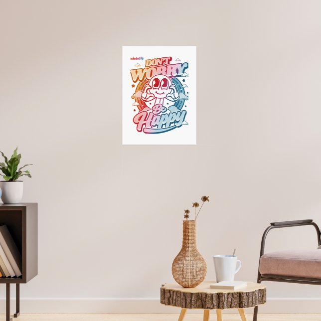 Poster Não se preocupe, seja feliz (Sala de Estar 3)