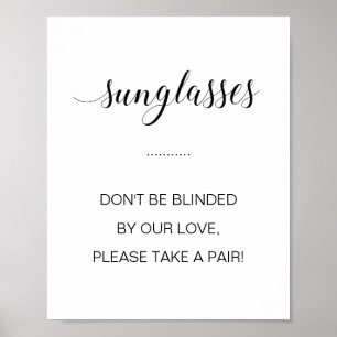 Poster Não seja cego por nossos óculos de sol