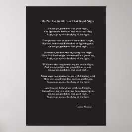 Poster Não seja gentil com Dylan Thomas