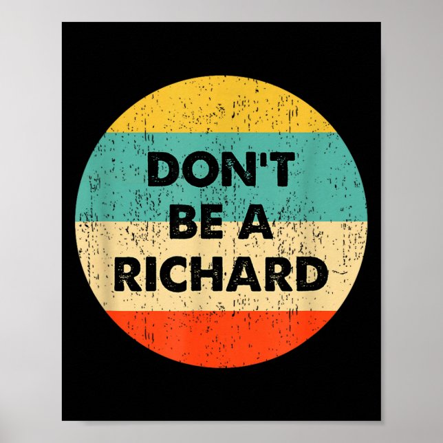 Poster Não Seja Um Richard (Frente)