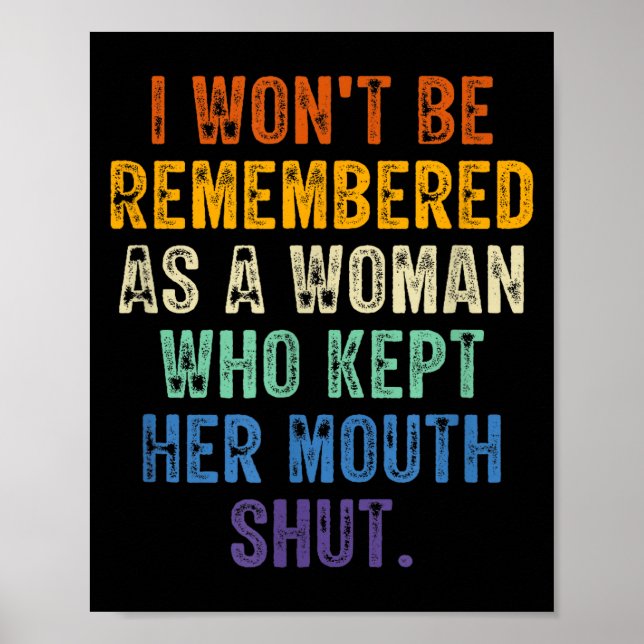 Poster Não Serei Lembrada Como Uma Mulher Que Segurou Sua (Frente)