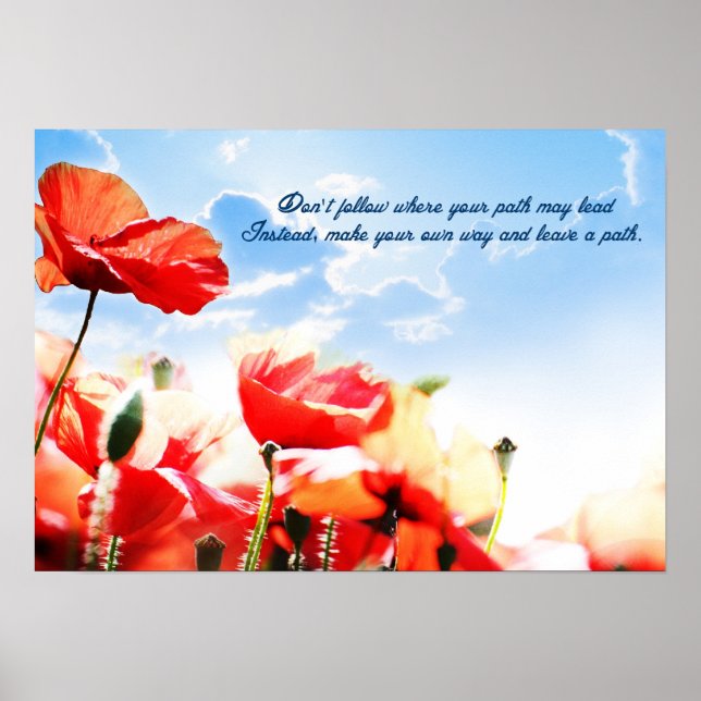 Póster Não siga onde seu caminho pode levar... (Frente)