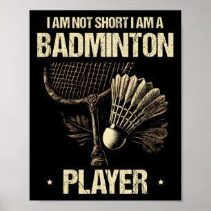 Poster Não Sou Curta, Sou Um Jogador De Badminton Cutado.