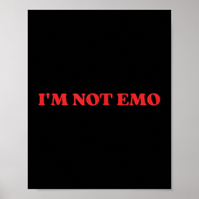 Poster Não Sou Emo - Memória Engraçada (Frente)