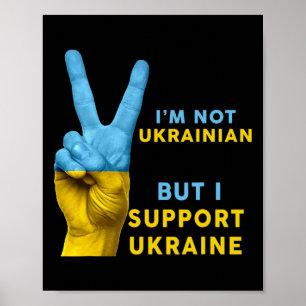 Poster Não sou ucraniano, mas apoio a Ucrânia, apoio a Uc