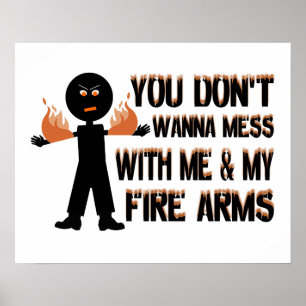Poster Não suje com meus braços do fogo