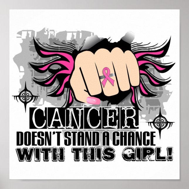 Poster Não suporta um Cancer da mama (Frente)